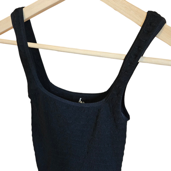 Free People Intimately Square One Seamless Cami Crop Top Black XS/S - Picture 2 of 6